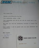 Neo Geo Club letter and membership card.jpg