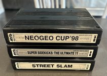 NEO GEO MVS Single slot PCB with ‘Strikers 1945 Plus’ arcade cart