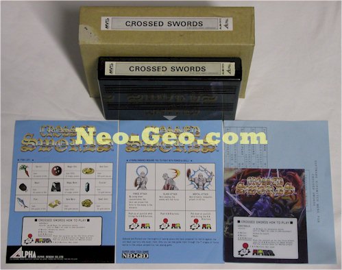 Crossed Swords II English MVS cartridge + art pack + shockbox with insert